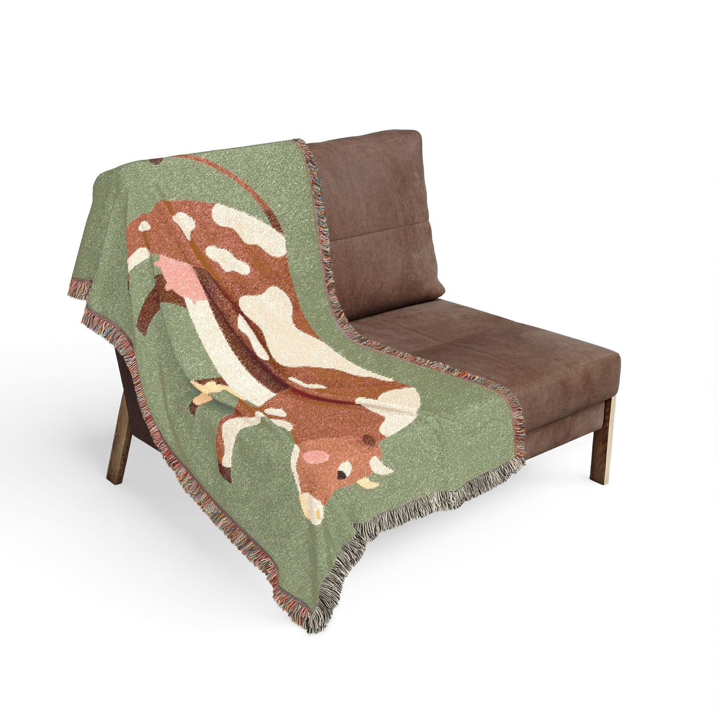 Petal the Cute Cow Woven Blanket