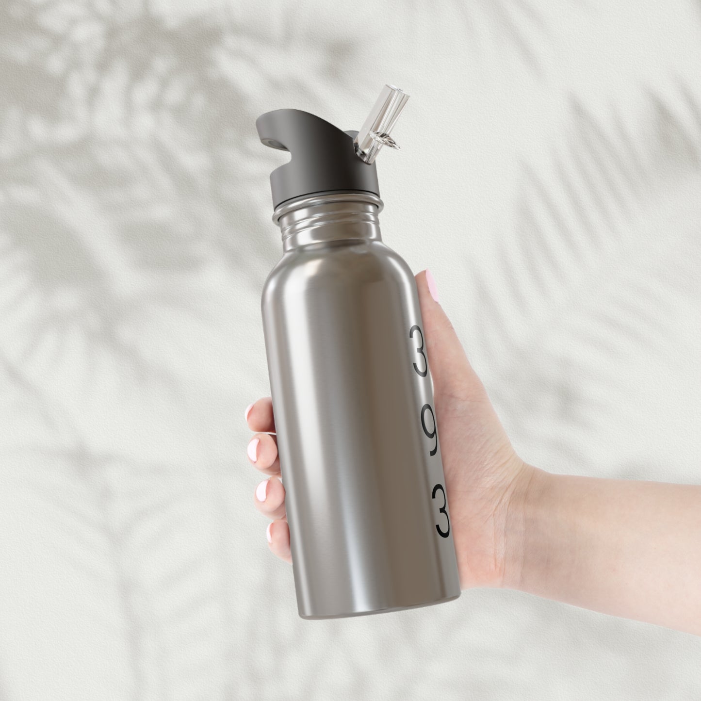Angel Number Custom Stainless Steel Water Bottle With Straw