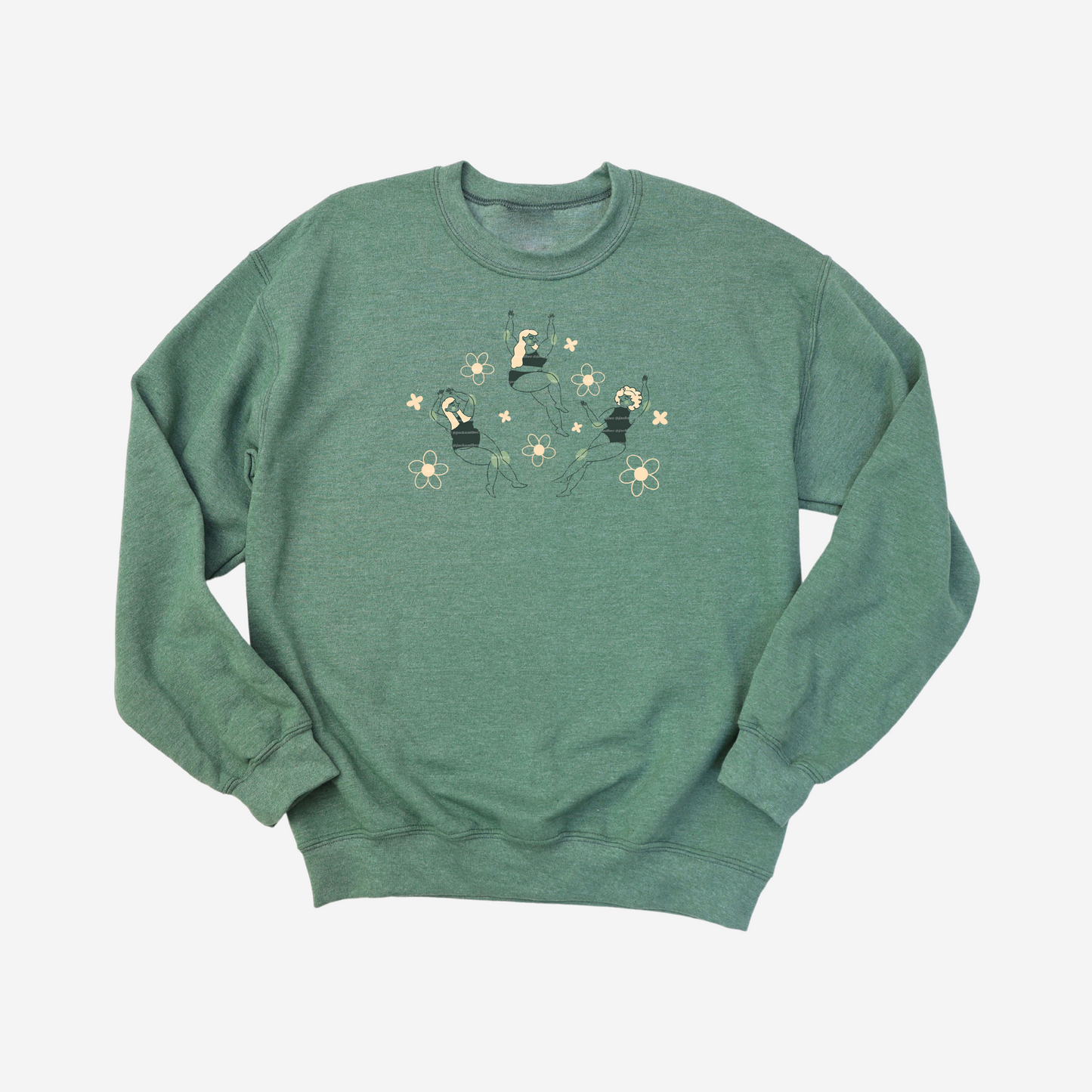 Flower Child Crewneck Sage Green