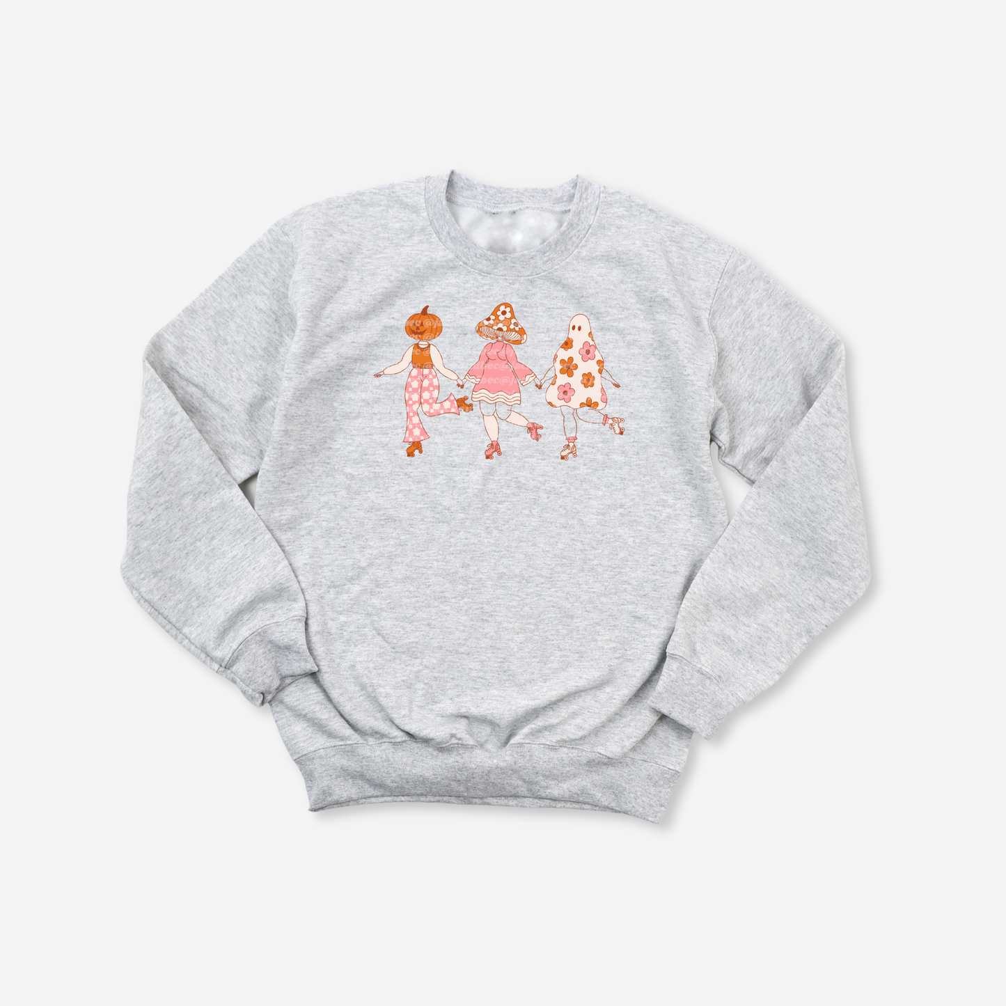 Pink Halloween Skaters Crewneck Sweatshirt