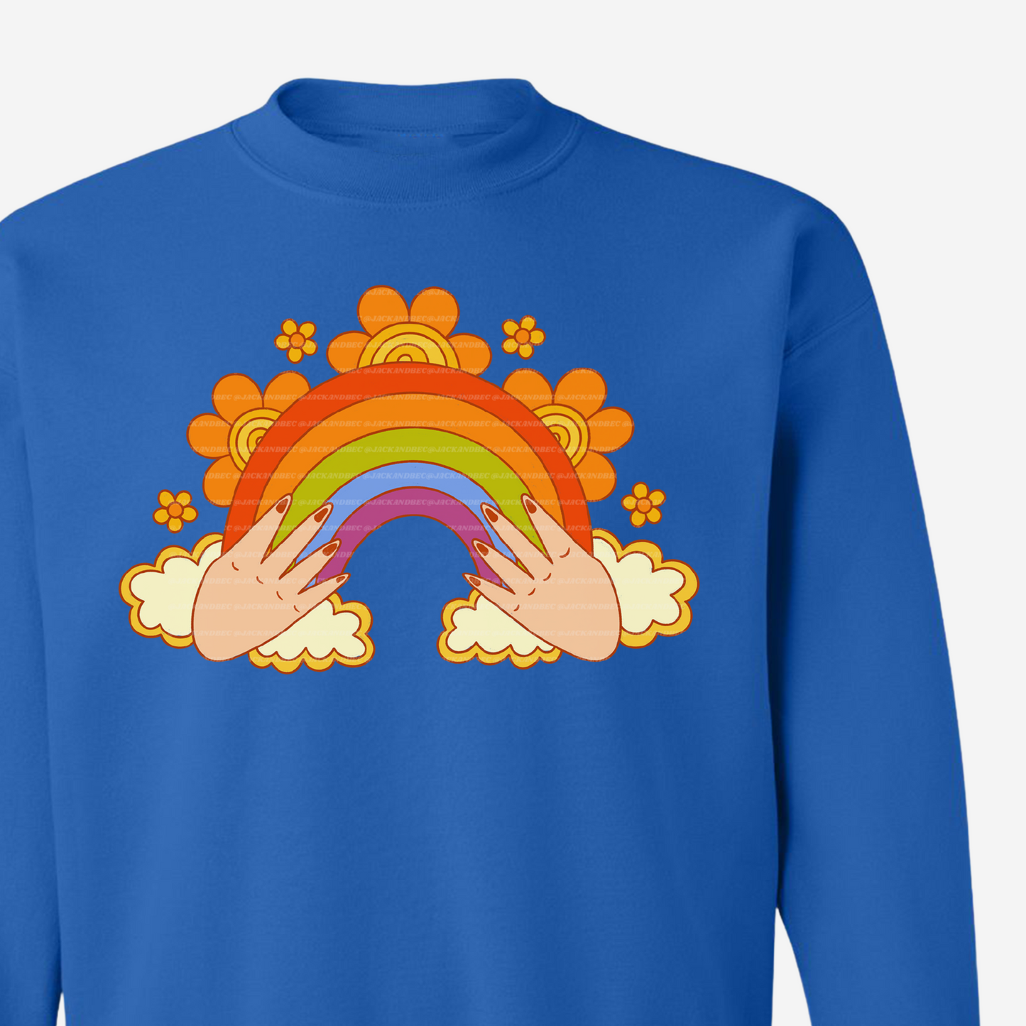 Rainbow/Queer in ASL Crewneck Sweatshirt