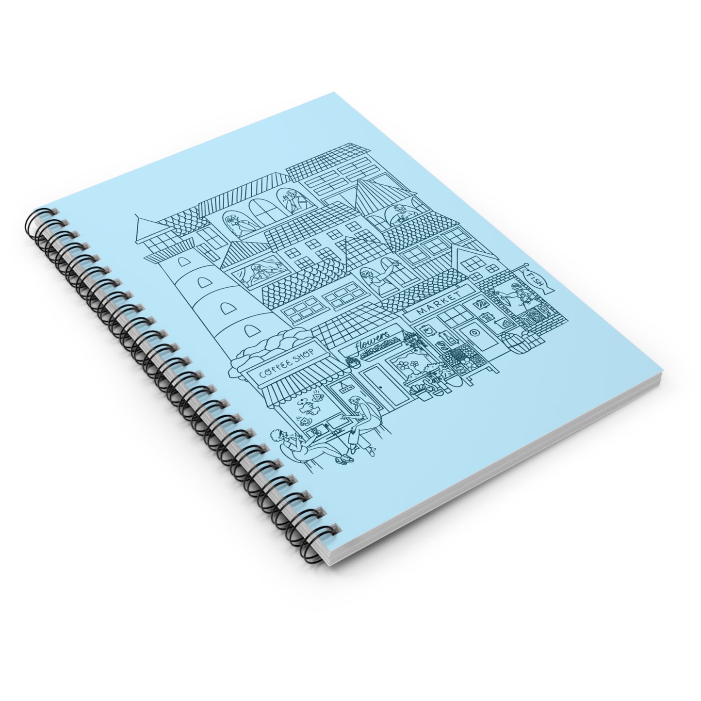 Locals of MV Ruled Line Spiral Notebook