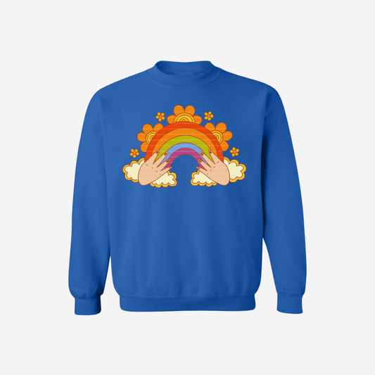 Rainbow/Queer in ASL Crewneck Sweatshirt