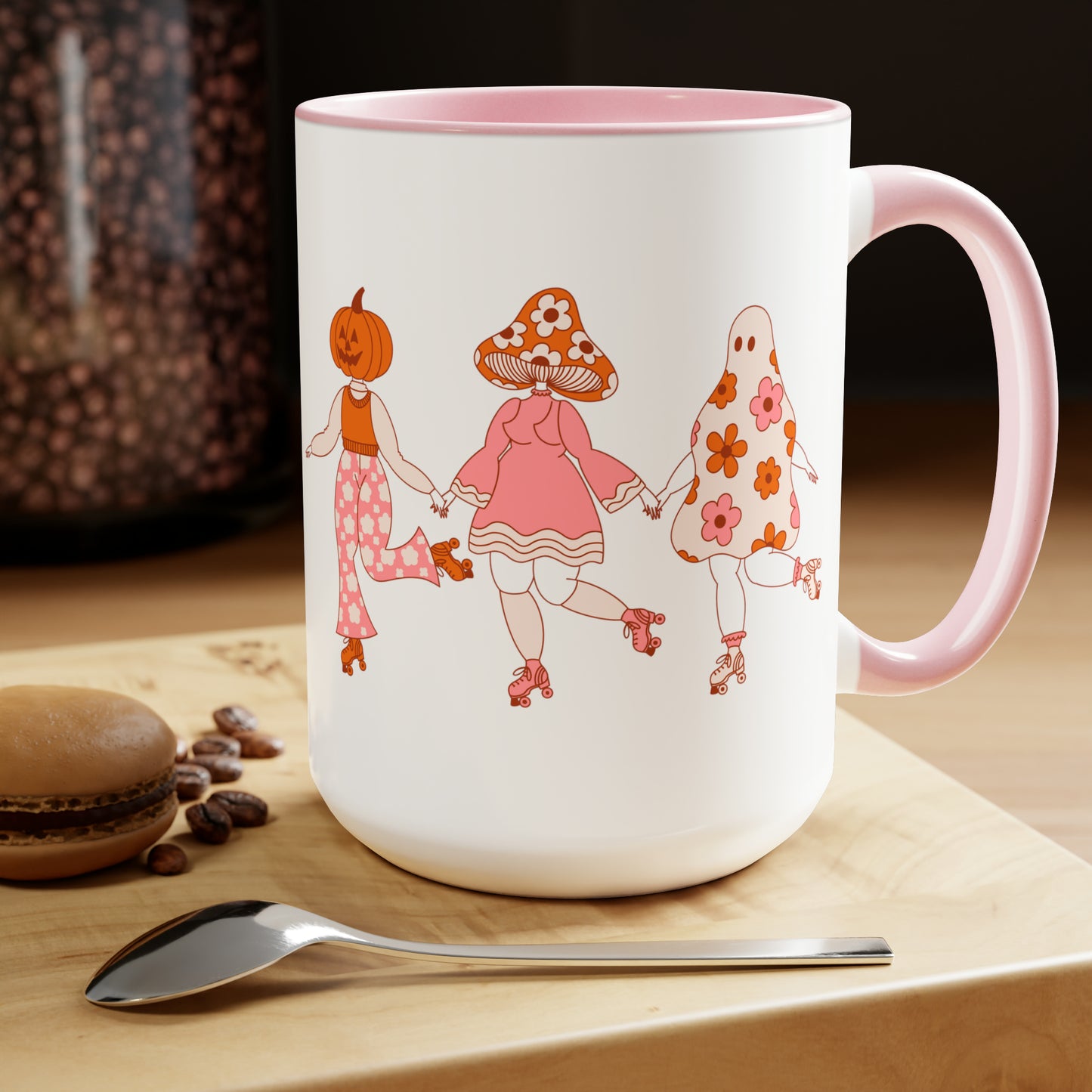 Pink Halloween Skaters Coffee Mug
