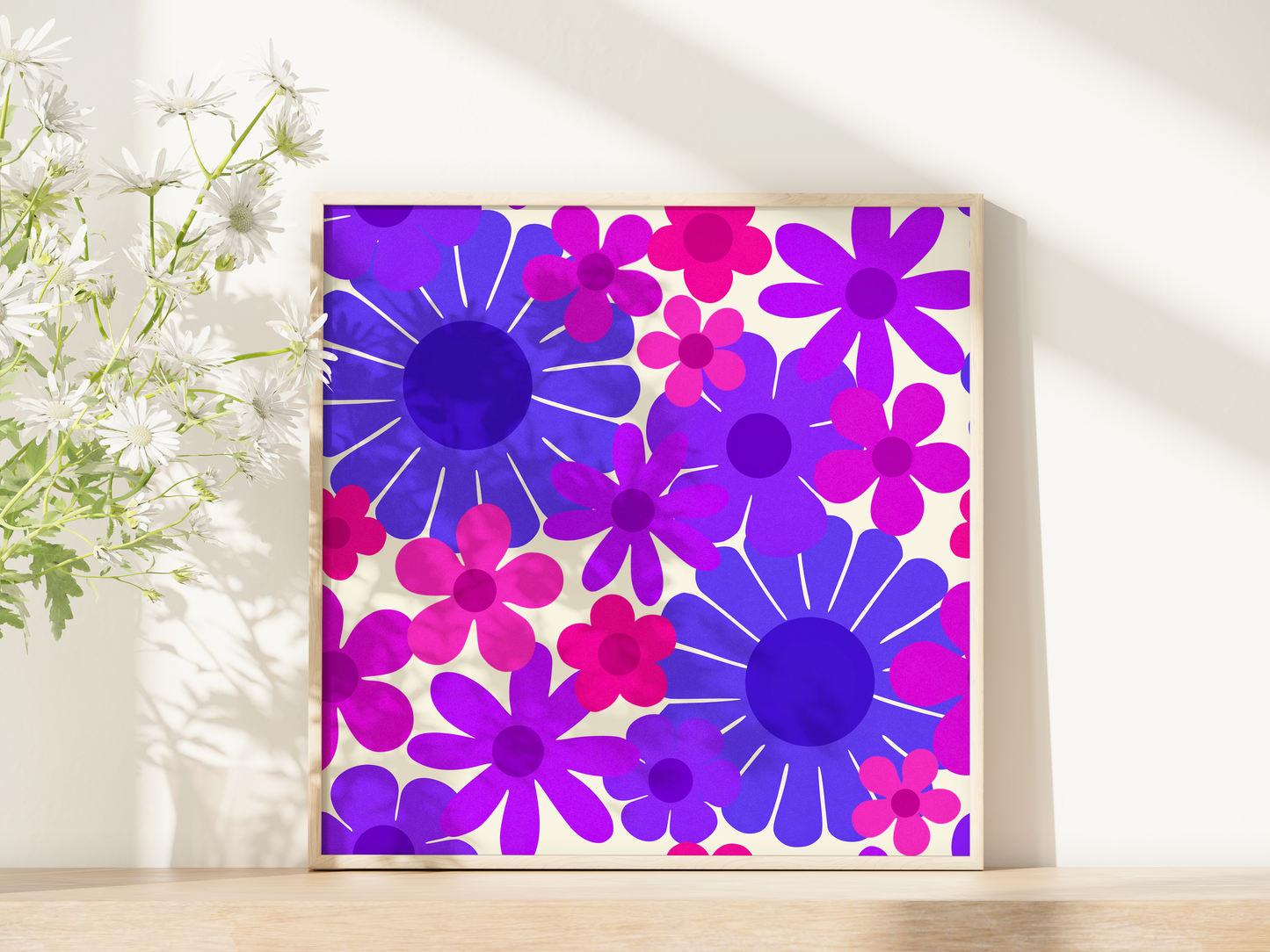 Sapphire Flower Power Print