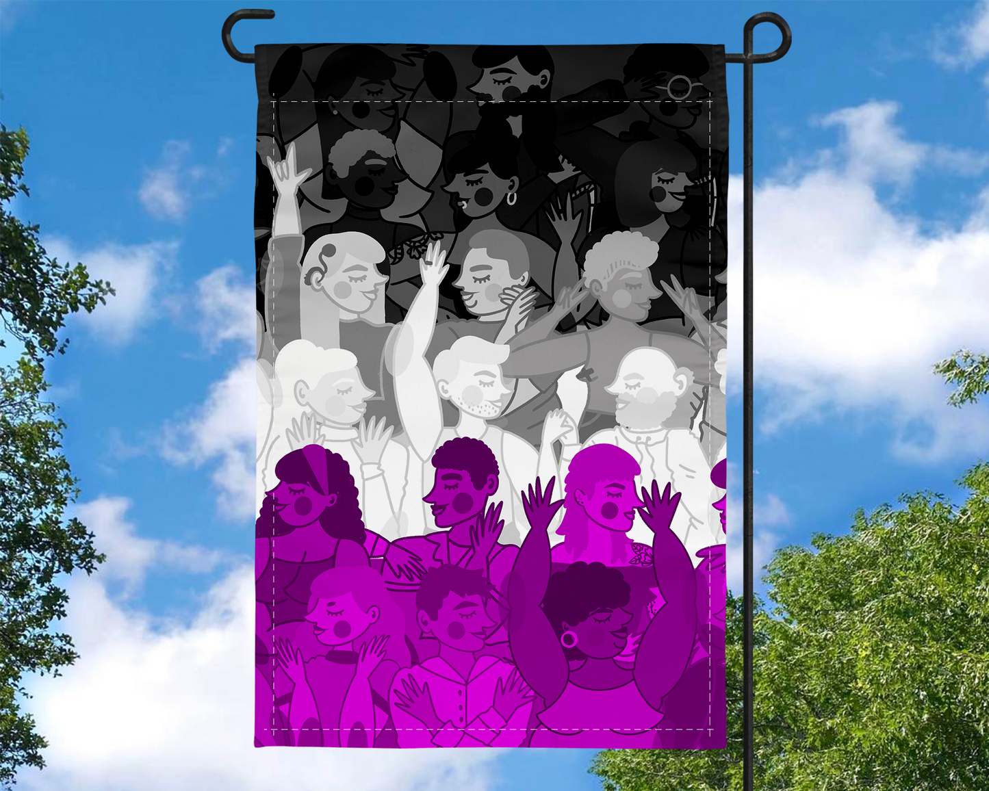 Asexual Pride Garden Flag
