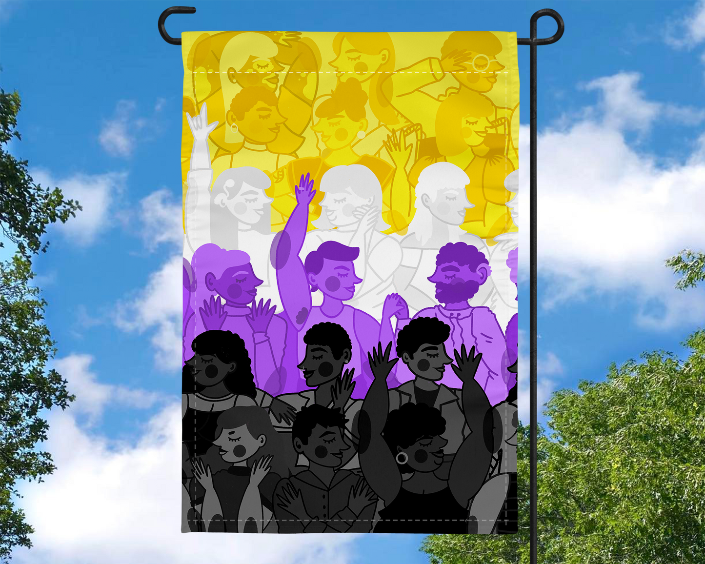 Enby/Nonbinary Pride Garden Flag