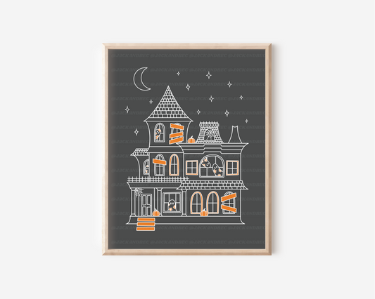 "Ghostie Getaway Manor" Print