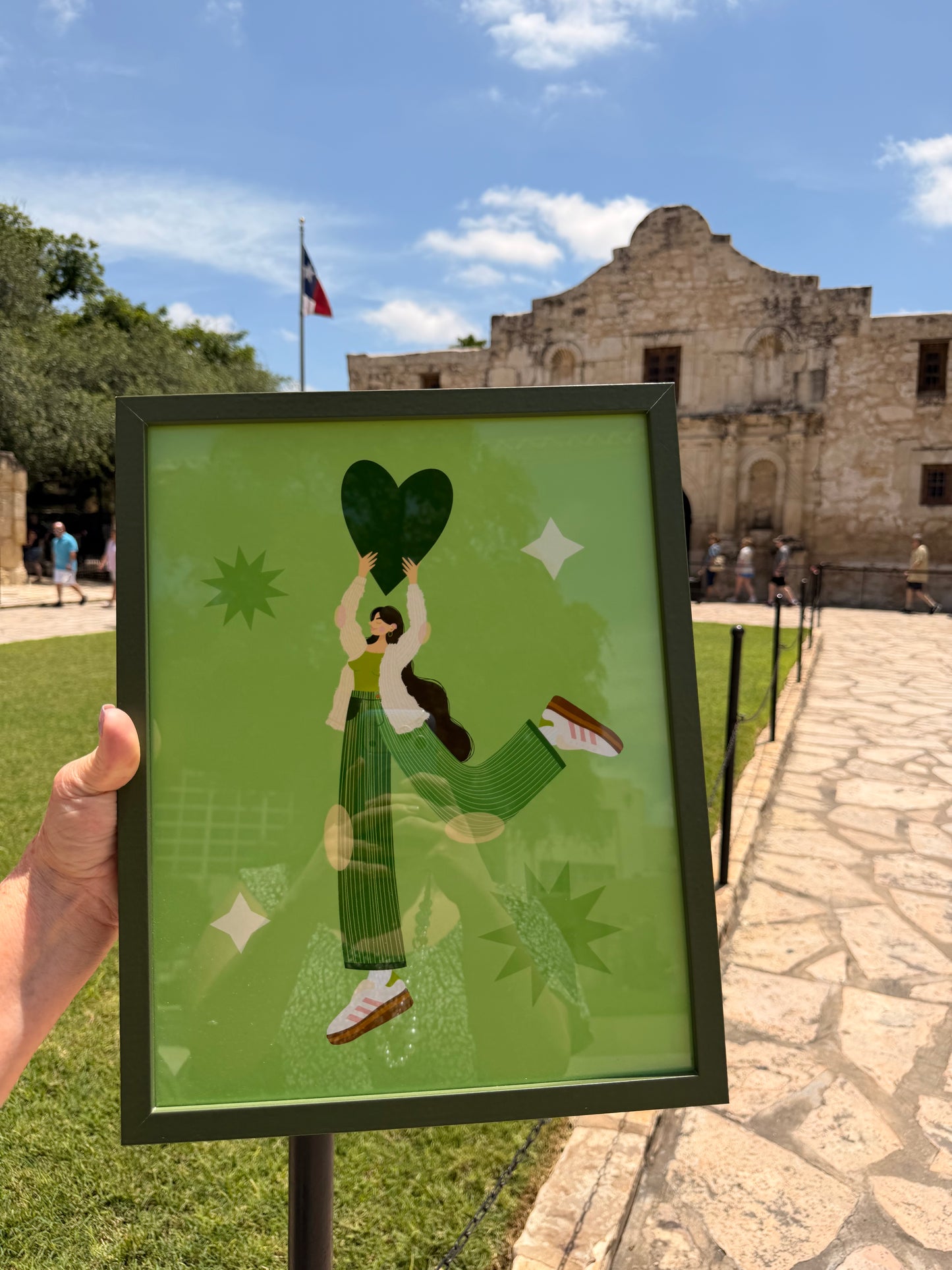 "Green Heart Girl" Print