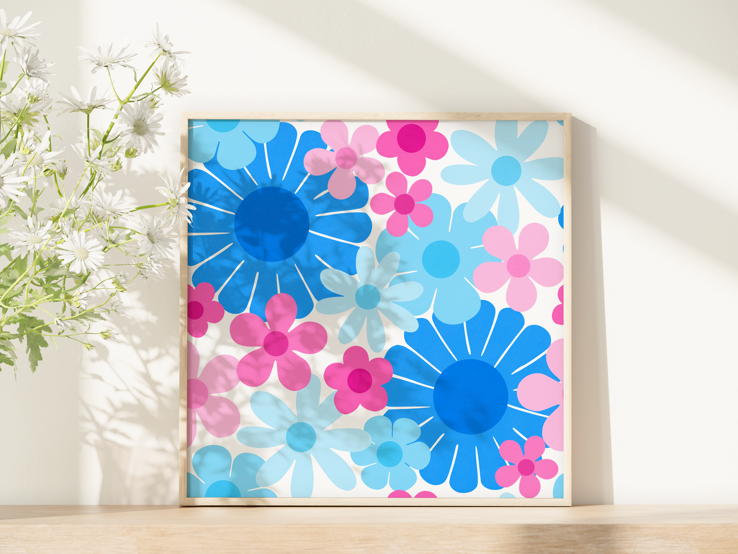 Candy Floss Flower Power Print