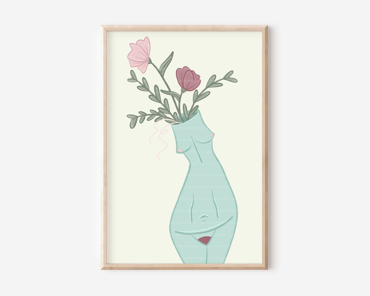 Blue Plant Babe Print