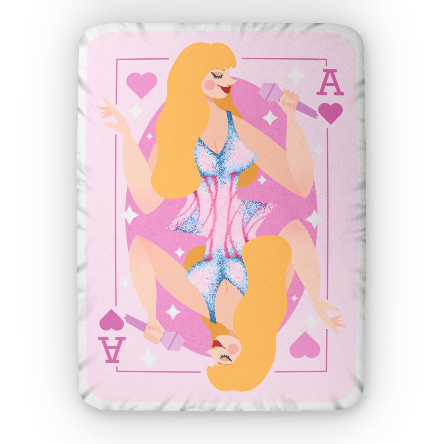 Blondie Pop Girlie Card Shaped Pillow