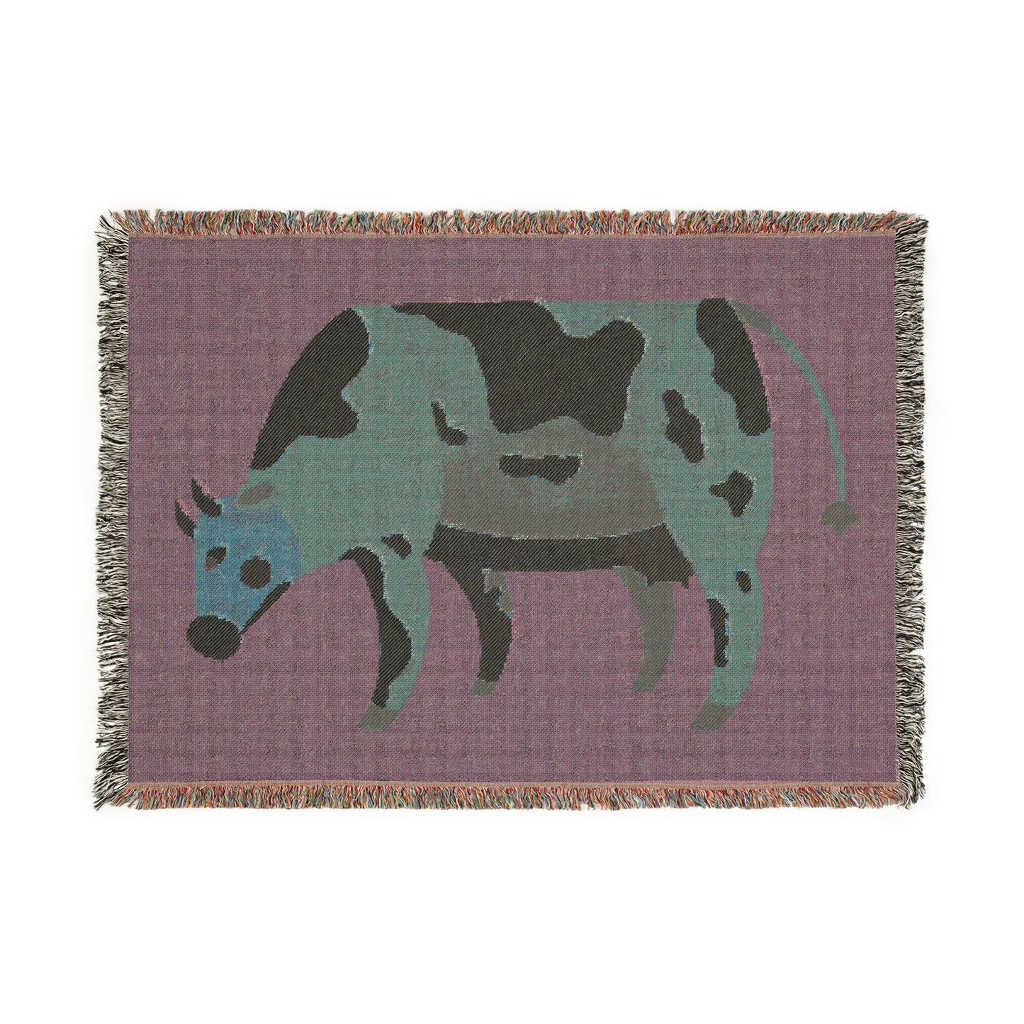 Petal the Cute Cow Woven Blanket