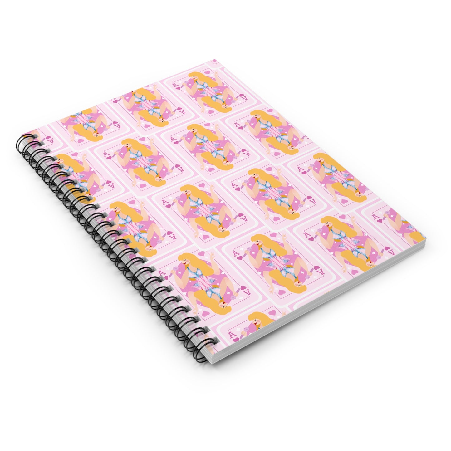 Blondie Pop Girlie Ruled Lined Spiral Notebook