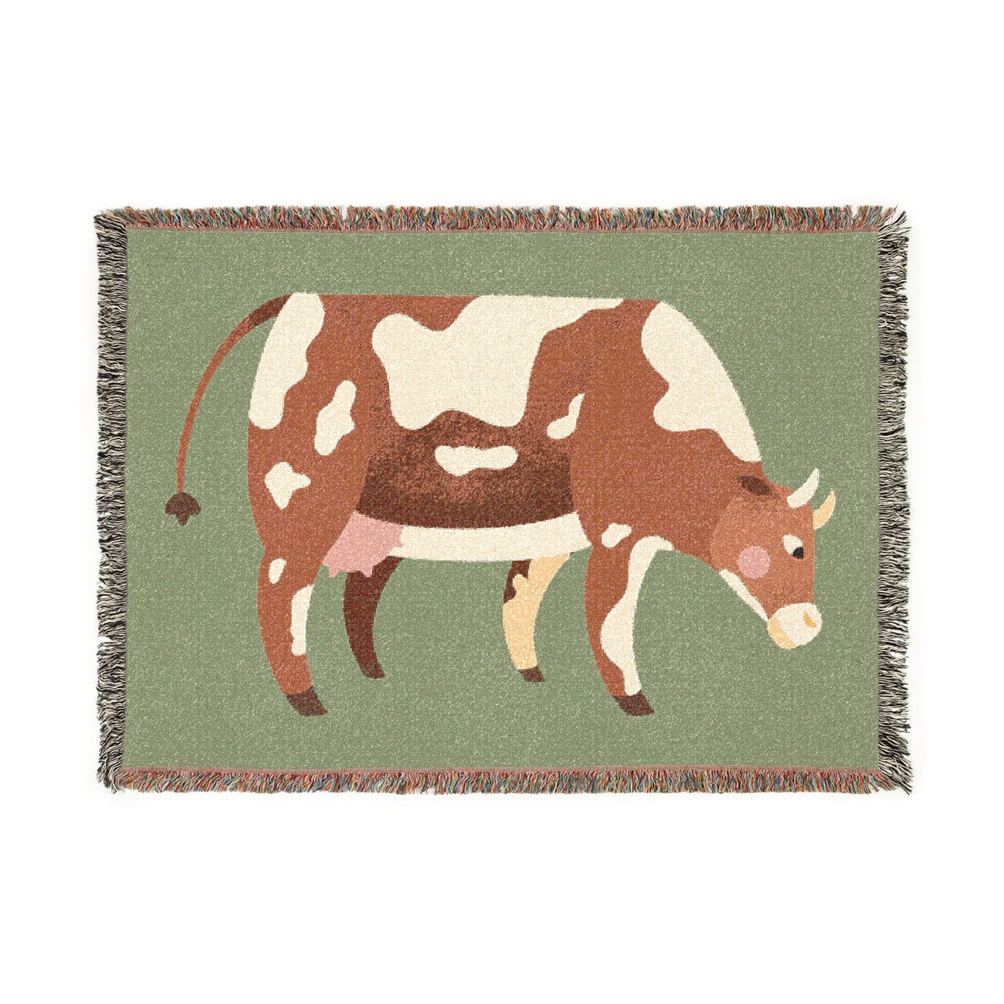 Petal the Cute Cow Woven Blanket