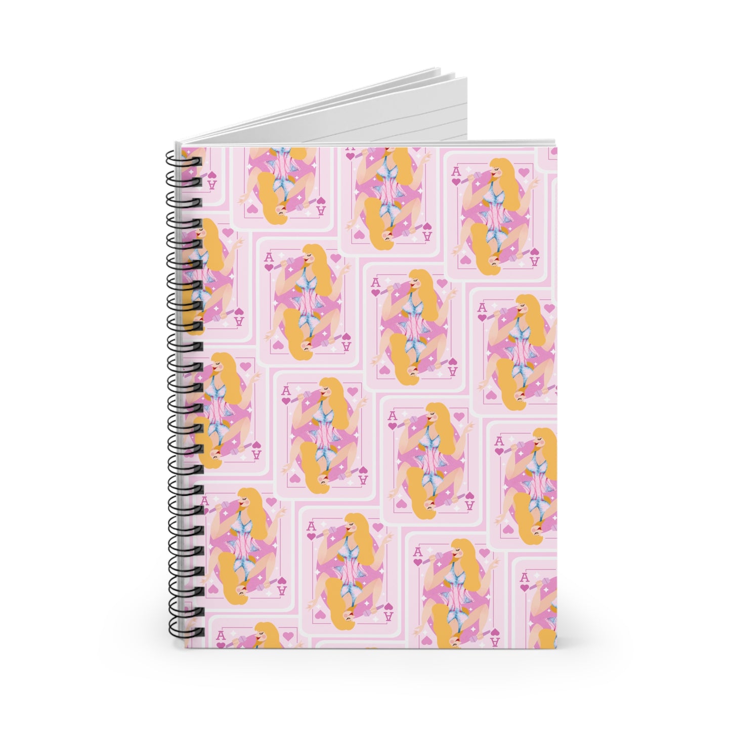 Blondie Pop Girlie Ruled Lined Spiral Notebook