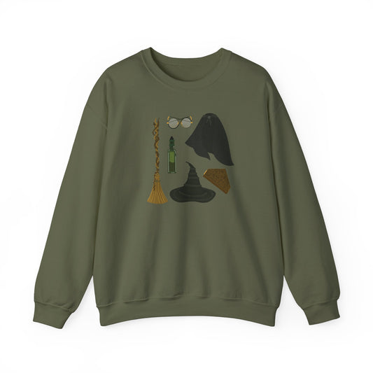 Green Witch Crewneck Sweatshirt