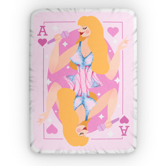 Blondie Pop Girlie Card Shaped Pillow