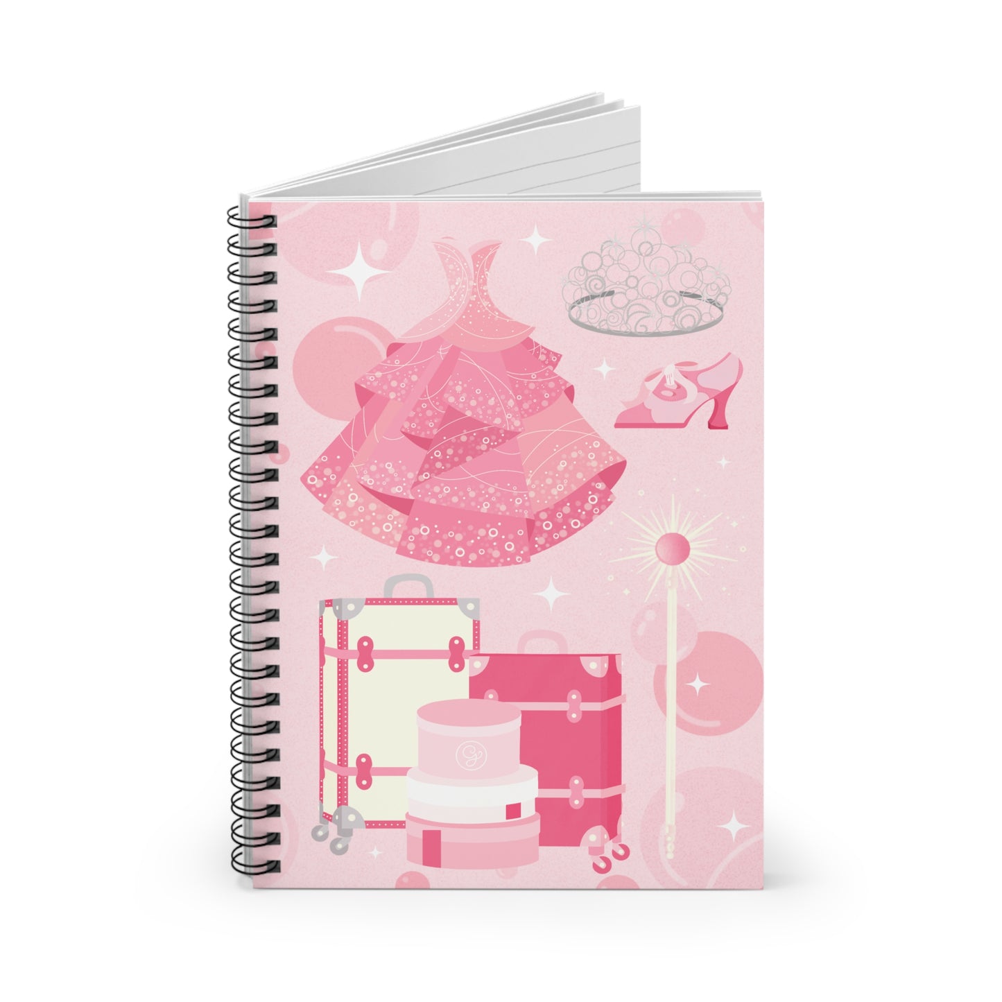 Pink Witch Ruled Line Notebook