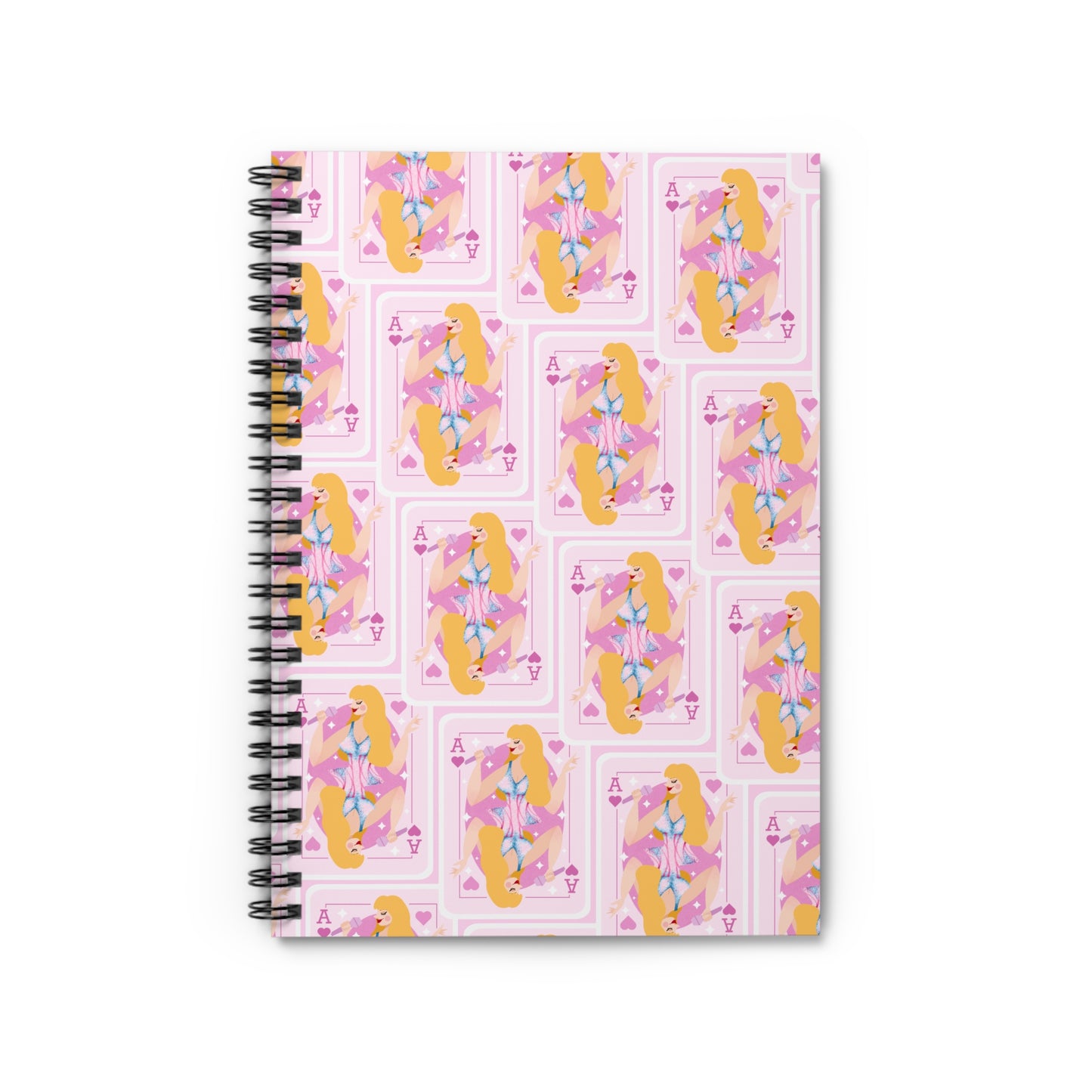 Blondie Pop Girlie Ruled Lined Spiral Notebook