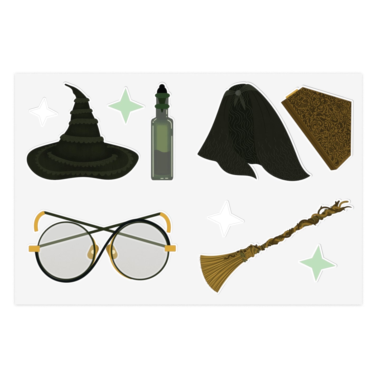 Green Witch Sticker Sheet