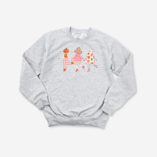 Pink Halloween Skaters Crewneck Sweatshirt