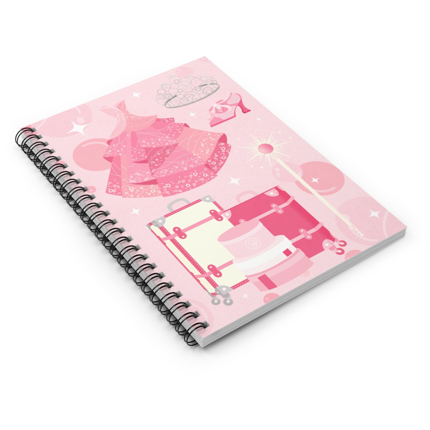 Pink Witch Ruled Line Notebook