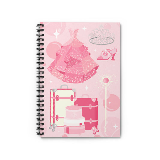 Pink Witch Ruled Line Notebook