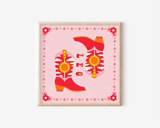 "Leo Boots" Print