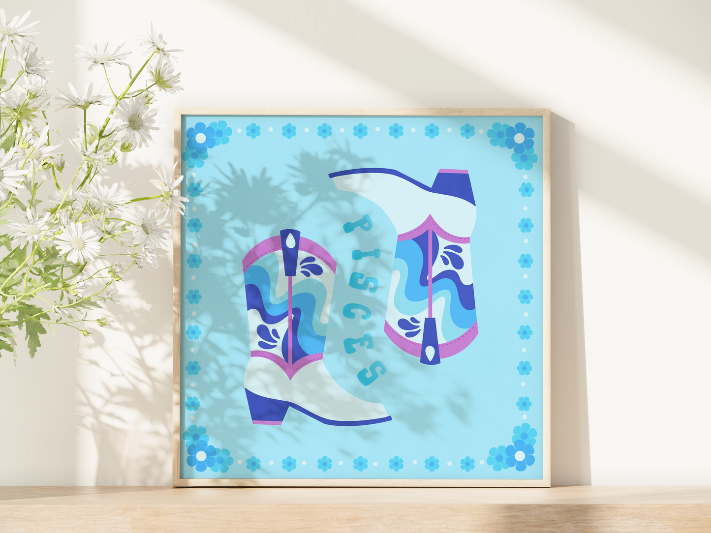 "Pisces Boots" Print