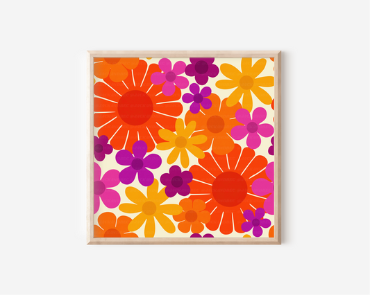 Sunset Flower Power Print