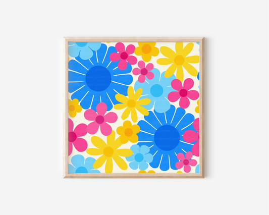 Seaside Flower Power Print