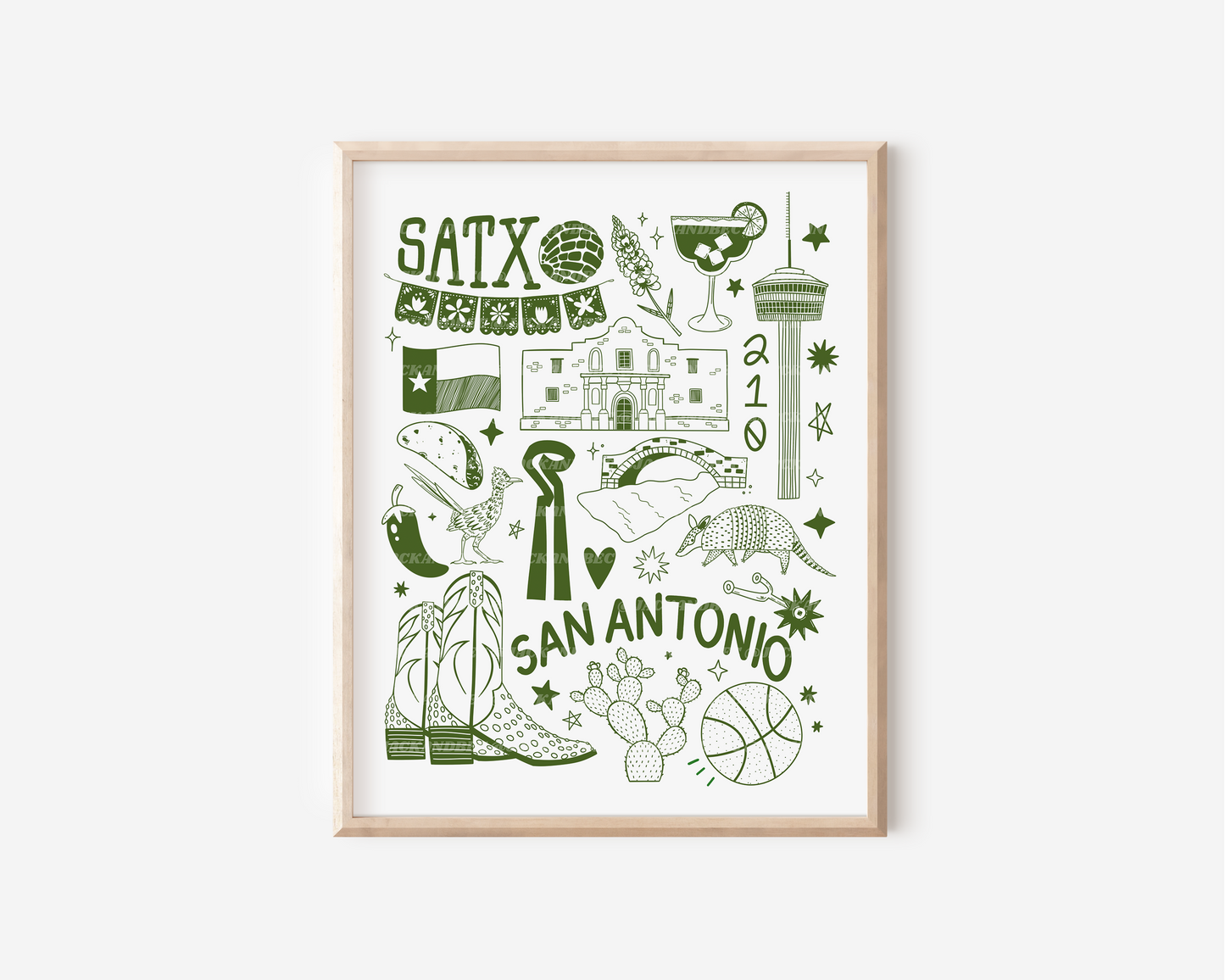 "SATX Doodles" Print