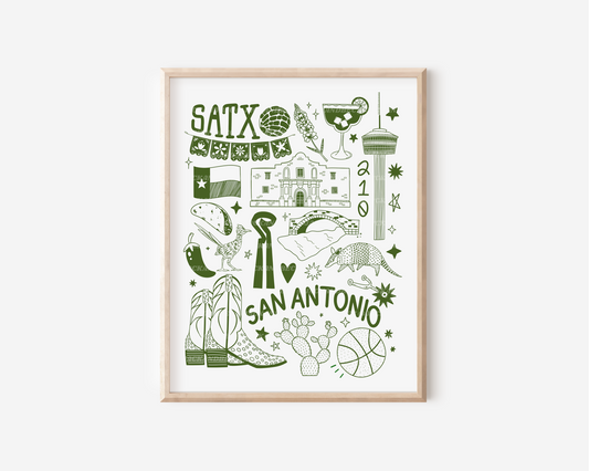 "SATX Doodles" Print