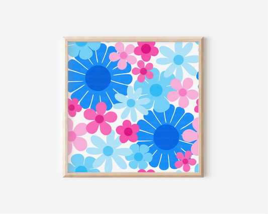 Candy Floss Flower Power Print