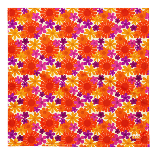 Sunset Flower Power Bandana