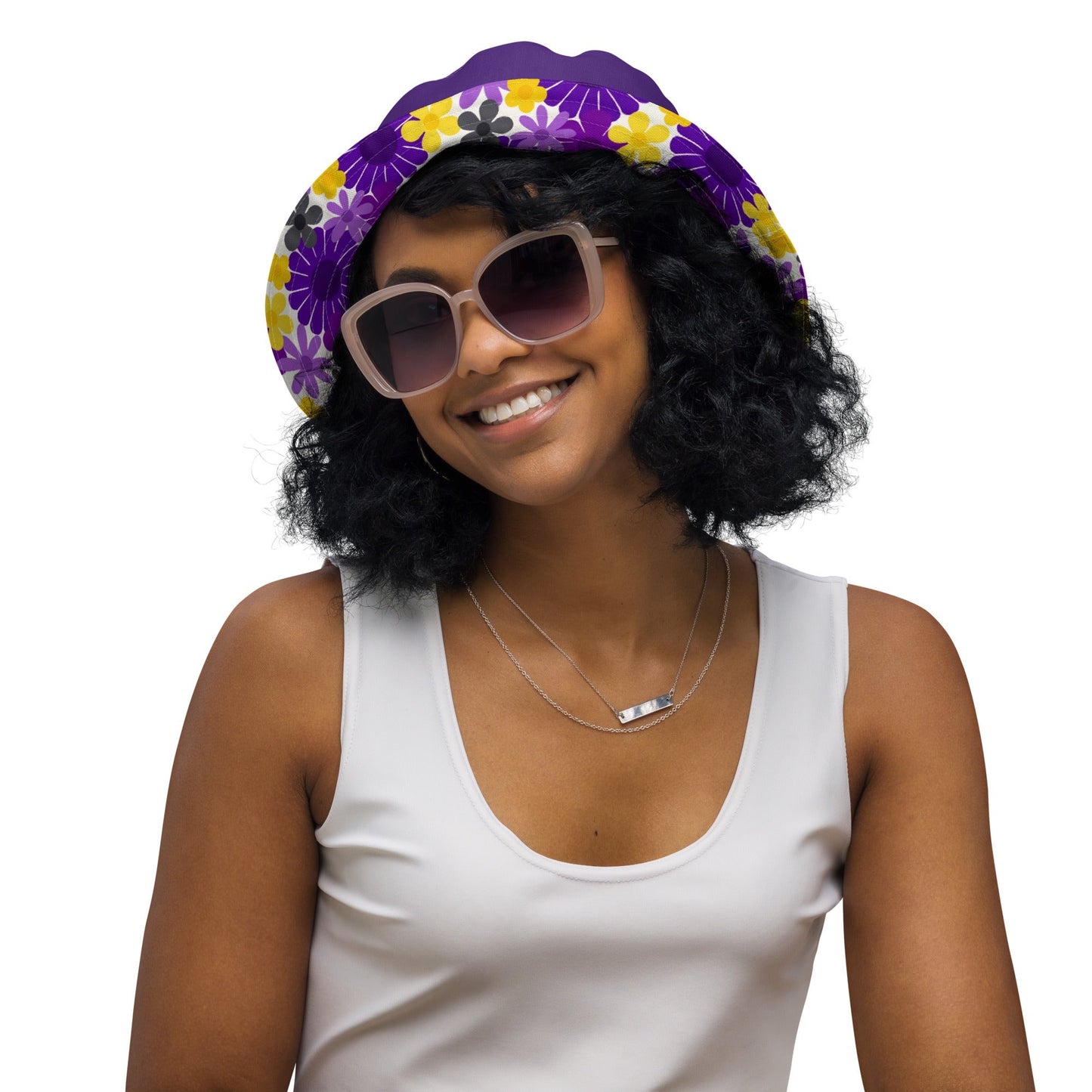 Lavender Lemonade Reversible Bucket Hat