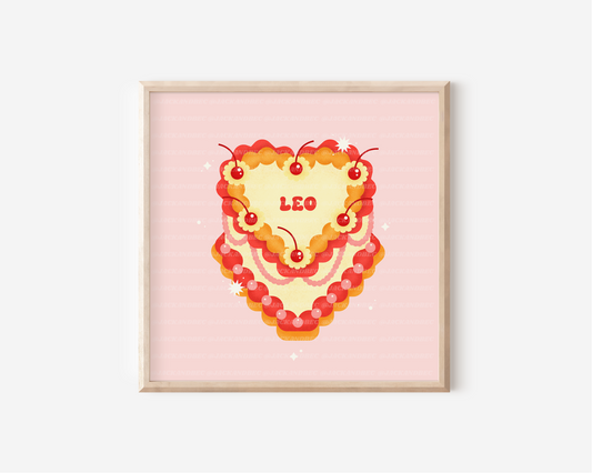 "Leo Cake" Print