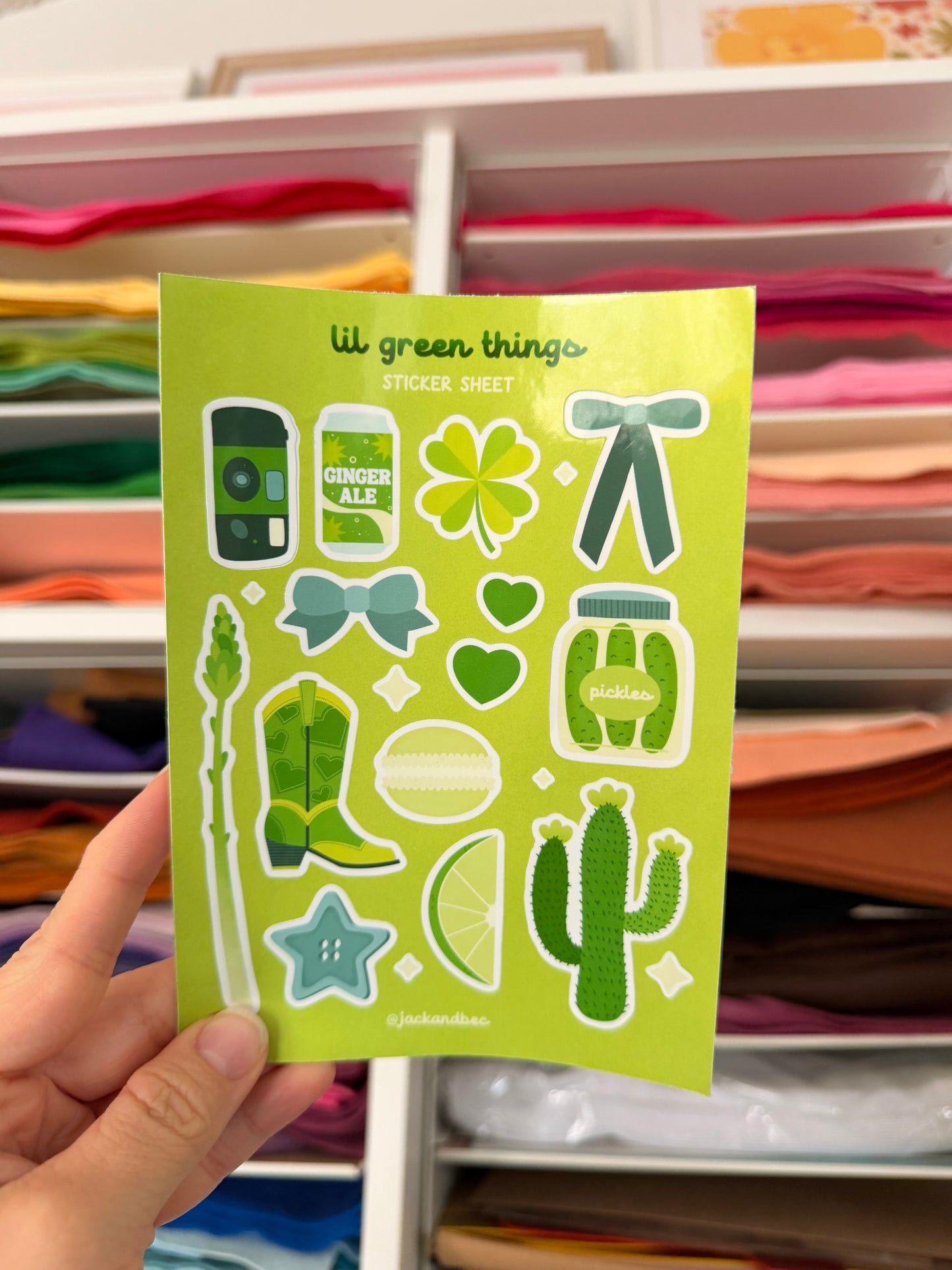 Lil Green Things Sticker Sheet