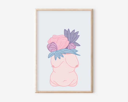 Pink Plant Babe Print
